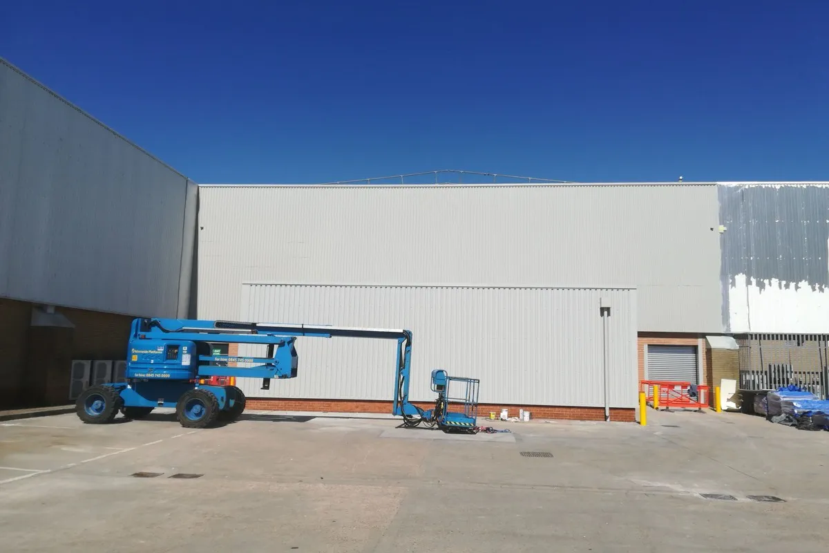 Resprayed metal-clad façade, Iceland, Ipswich, McGregor Builders