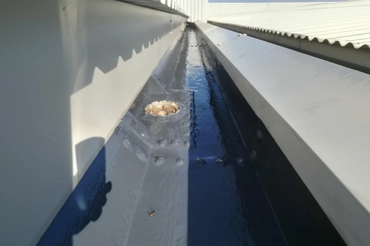 Restored gutter system with Giromax Guttercoat, Iceland, Ipswich, McGregor Builders